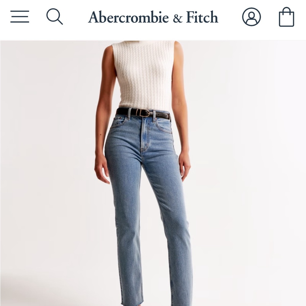 Abercrombie Slim Straight Ultra High Rise
